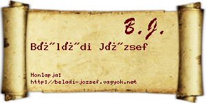 Béládi József névjegykártya